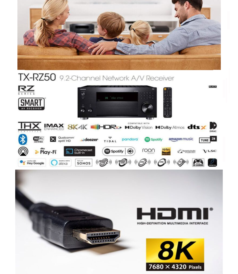 永悅音響 ONKYO TX-RZ50 9.2聲道環繞擴大機 贈8K HDMI線4條 釪環公司貨保固二年 歡迎+即時通詢問